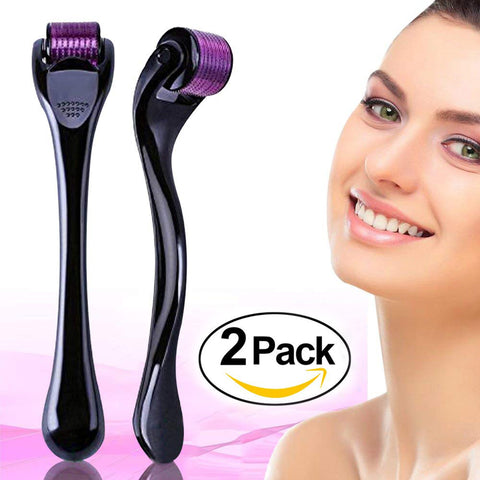 Promotions 2 Pack Derma roller (0.5mm + 1.0mm) 540 Micro needle Premium Facial Skin[096]