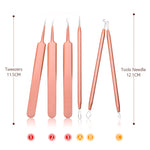 New 6 Pcs Blackhead Acne Removal Extractor Stainless Blemish Whitehead Makeup Beauty Tools [19006]