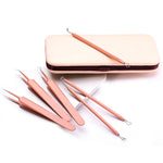 New 6 Pcs Blackhead Acne Removal Extractor Stainless Blemish Whitehead Makeup Beauty Tools [19006]