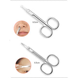 10 pcs eyelash clip scissors black head acne needle eyebrow Scissor Kit beauty tools [19021]