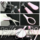 10 pcs eyelash clip scissors black head acne needle eyebrow Scissor Kit beauty tools [19021]