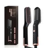 New Hair Straightening Brush Beard Straightener Brush 3 in 1 Ionic Straight [19120]