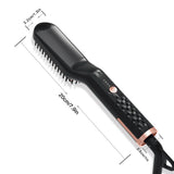 New Hair Straightening Brush Beard Straightener Brush 3 in 1 Ionic Straight [19120]