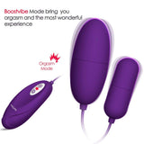 Female 12-Speeds Double Vibrator Love Egg Bullet Remote Control Sexy Adult Toy[985]