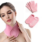 Beauty Tool Moisturize  Repair Whiten Gel Spa Gloves +Socks +Neck mask  1 Set [017G+017S+1018]