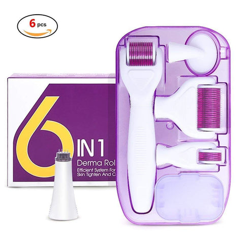 Derma Roller Micro Needle 6 in 1 Face & Skin Care System (0.5mm,1.0mm,1.5mm)[915]