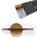 New Family Use Chopsticks Stainless Steel Chopsticks Alloy Chopsticks 5 pairs  [H082]