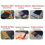 New Family Use Chopsticks Stainless Steel Chopsticks Alloy Chopsticks 5 pairs  [H082]