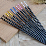 New Family Use Chopsticks Stainless Steel Chopsticks Alloy Chopsticks 5 pairs  [H082]