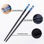 New Family Use Chopsticks Stainless Steel Chopsticks Alloy Chopsticks 5 pairs  [H082]