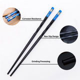 New Family Use Chopsticks Stainless Steel Chopsticks Alloy Chopsticks 5 pairs  [H082]