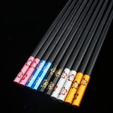 New Family Use Chopsticks Stainless Steel Chopsticks Alloy Chopsticks 5 pairs  [H082]