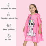 New Beach swimming cloak bathrobe children's quick-drying hooded cartoon beach towel [19016]