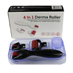 4 in 1 Derma Roller Skin Microneedle Kit Rollers +Travel Case [390]