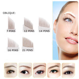 Eyebrow Tattoo Pencil Tips For Eyebrow Pen Needles Oblique cartridges 50pcs/box [494]