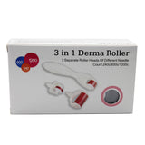 Titanium DRS Derma Roller 3 In 1 Body Face Eye Interchangeable Heads [502]