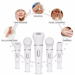 5 in 1 Rechargeable Epilator Cleansing Brush Callus Shaver Removing Beauty Device [794]
