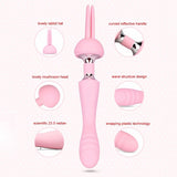 2 Heads G-Spot Vibrator Rabbit Ear Dildo Stimulate Clitoral Female Sexy Adult Toy[978]