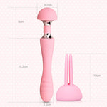 2 Heads G-Spot Vibrator Rabbit Ear Dildo Stimulate Clitoral Female Sexy Adult Toy[978]