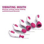 5 In 1 Vibrator Mouth Blowing Sucking Licking Shaking Massager Sex Adult Toys[988]