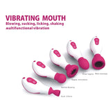 5 In 1 Vibrator Mouth Blowing Sucking Licking Shaking Massager Sex Adult Toys[988]
