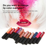 Promotions [Popfeel] Waterproof Matte Cream Liquid Lipstick Moisturize Lip Gloss 12 Pcs K-Beauty  [MZ002]