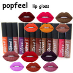 Promotions [Popfeel] Waterproof Matte Cream Liquid Lipstick Moisturize Lip Gloss 12 Pcs K-Beauty  [MZ002]