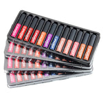 Promotions [Popfeel] Waterproof Matte Cream Liquid Lipstick Moisturize Lip Gloss 12 Pcs K-Beauty  [MZ002]