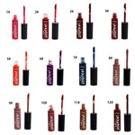 Promotions [Popfeel] Waterproof Matte Cream Liquid Lipstick Moisturize Lip Gloss 12 Pcs K-Beauty  [MZ002]