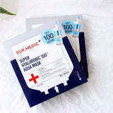 [ Sur.Medic ] Facial Mask +Super Hyaluronic 100 Aqua Mask 30g *10ea( 1 Pack) / Korea [MZ017]